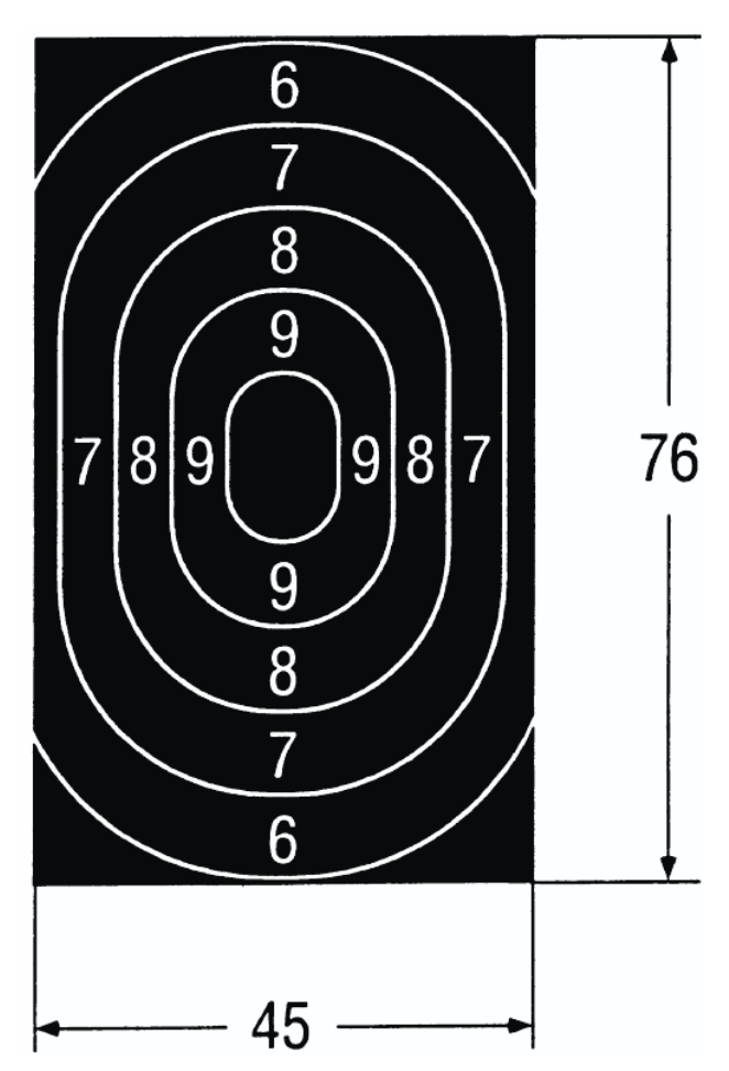 Cible pistolet 25m