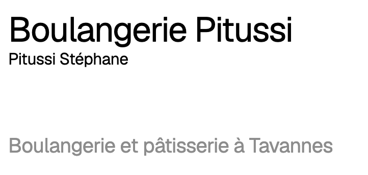 Boulangerie Pitussi Tavannes